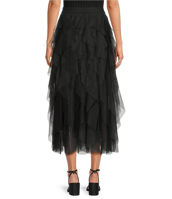 UJALA-Asta Tulle Midi Skirt