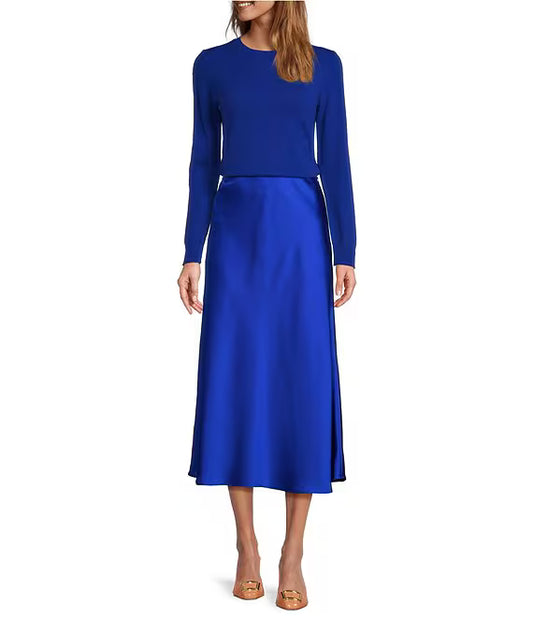 UJALA-Blakely Coordinating A-Line Satin Skirt